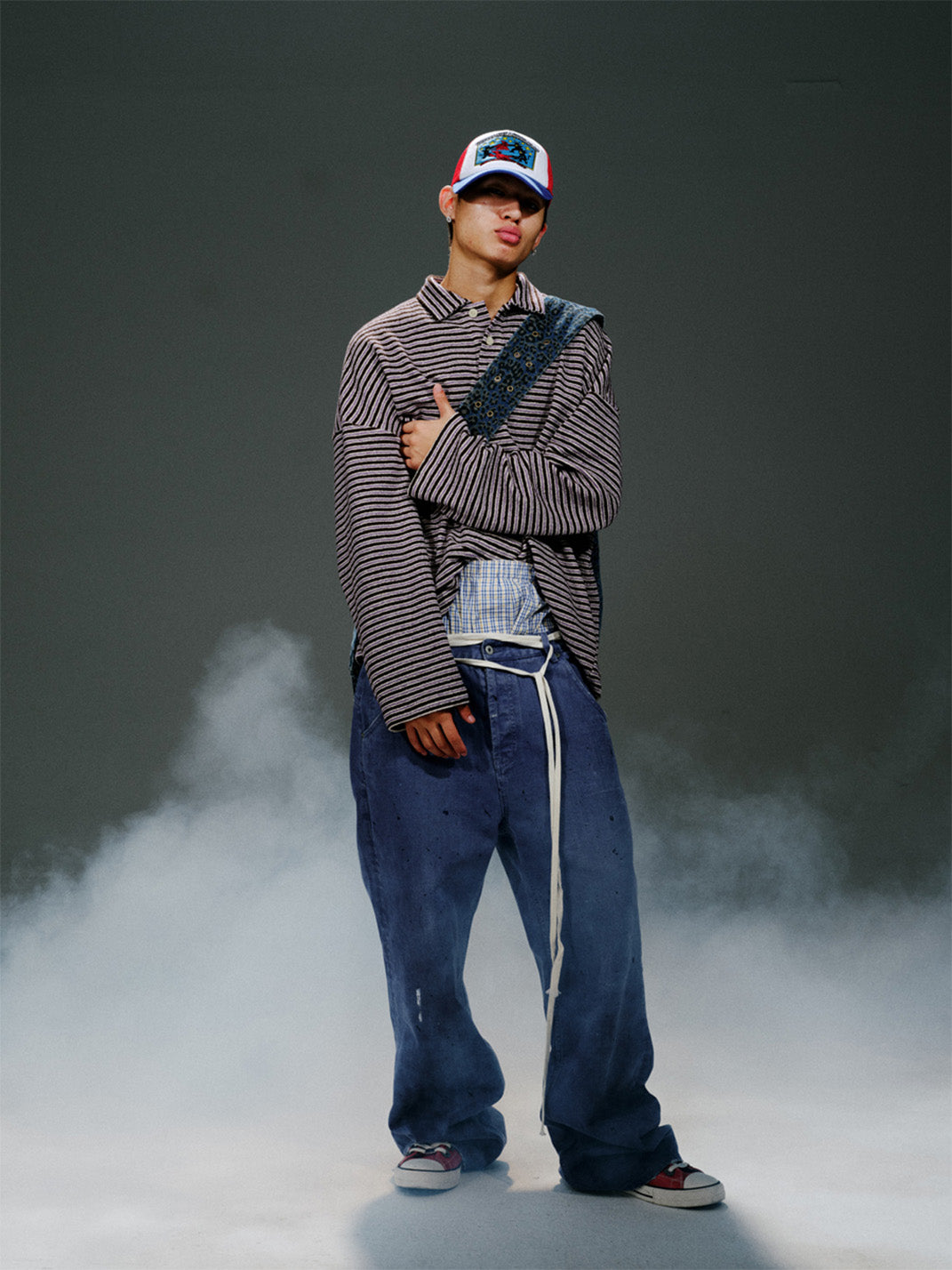 TREclub | Tiered Snow Stripe Polo Shirt - PSYLOS 1, TREclub | Tiered Snow Stripe Polo Shirt, Polo Shirt, TREclub•JAPAN, PSYLOS 1